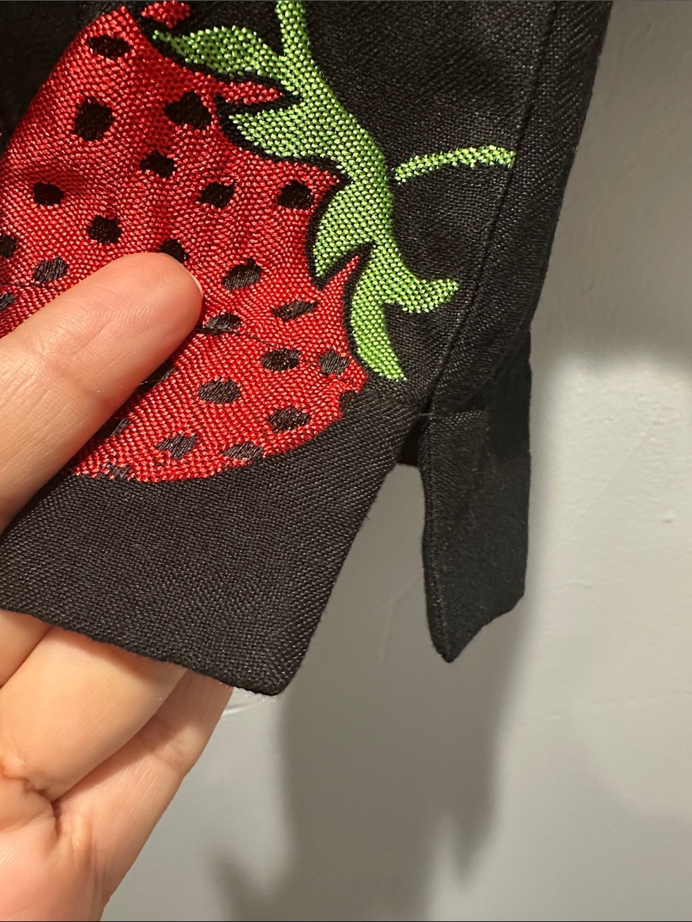 Maeve Black Blouse with Red Strawberry Print - Picture 9 of 9